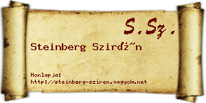 Steinberg Szirén névjegykártya